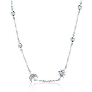 Sparkling Moon & Star Necklace