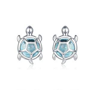 Blue Turtle Earrings