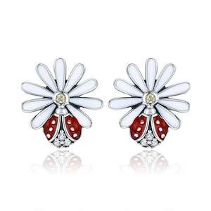 Daisy Ladybug Earrings