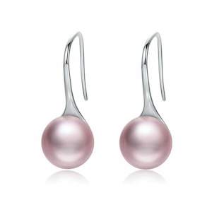 Long Pink Pearl Drop Earrings