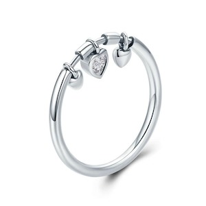 Hanging Hearts Ring