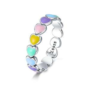 Jewellery: Rainbow Hearts Ring