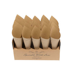 Biodegradable Confetti Tray & Cones - Kraft