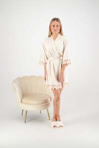 Misha Lace Robe - Champagne