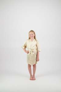 Alexa Mini Flower Girl Robe - Champagne