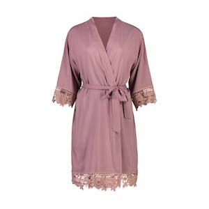 Olivia Cotton Flower Girl Robe - Mauve