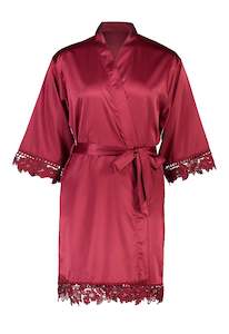 Misha Mini Flower Girl Robe - Burgundy