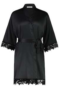 Misha Mini Flower Girl Robe - Black