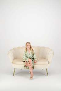 Clothing: Misha Mini Flower Girl Robe - Sage Green