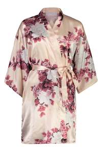 Isla Floral Mini Flower Girl Robe - Champagne