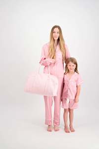 Clothing: Sienna Kids Short PJ Set - Dusty Rose/White