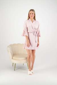 Avana Lace Robe - Nude Pink