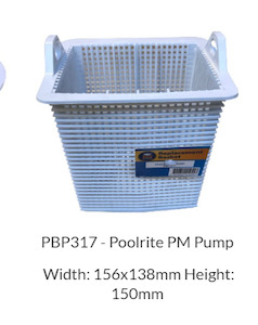 Swimming Pool Parts: Basket Pump Poolrite SQI/Quietline PM