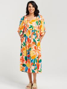 Clothing: Printed Linen Blend Dress