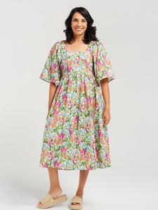 Floral Linen Blend Dress