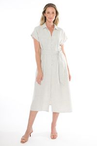 Belted Linen Dress