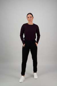 Merino Relaxed Pull On Pant with Elastic Cuff (+ colours)