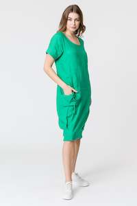 Cocoon Pleat Dress