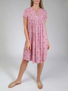 Placket Front Linen Dress