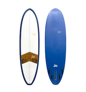 SURFBOARDS: AQSS Flow MK2 Midlength - Blue/Paisley