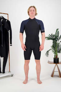 Classic Mens 2mm Back Zip Springsuit Navy