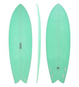 Fish Boards 2: Jimz Hendrx Retro Fish - Pastel Green