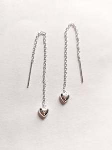 Mini Heart Thread Earrings