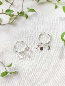 Moon Phase Hoop Earrings