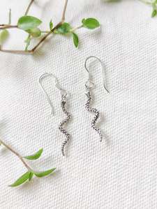 Sterling Silver: Mini Snake Earrings