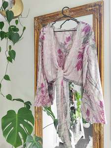 Silk Sari Belle Sleeve Wrap Top #2