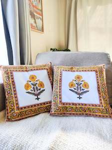 Block Printed Cotton Cushion Covers