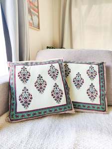 Block Printed Cotton Cushion Covers