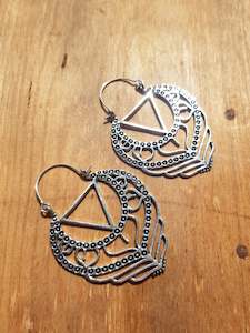 Abeba Earrings - Silver Plated Brass