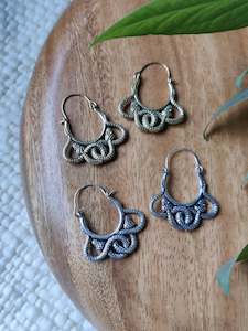 Brass Jewellery: Brass Medusa Earrings