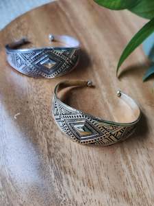 Brass Patterned Bangle