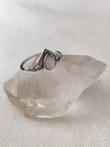 Jewellery: Sterling Silver Boho Teardrop Gemstone Rings