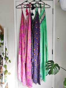 Recycled Silk Sari Long Point Dress