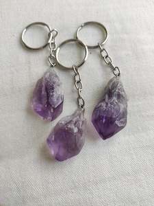 Accessories: Amethyst Keychain