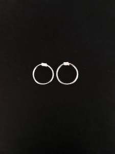 10mm Silver Hoops with Coil - Single