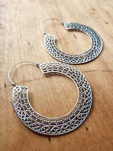 Cassandra Statement Earrings - Silver Plated Brass