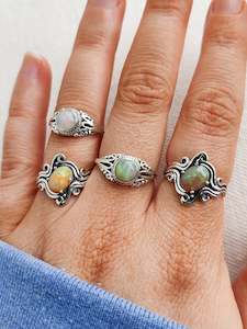 Opal Gaia Ring - Sterling Silver