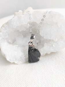 Rough Crystal Collection: Rough Shungite Pendant - One of a Kind