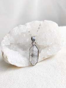 Rough Crystal Collection: Small Rough Herkimer Diamond Pendant - One of a Kind