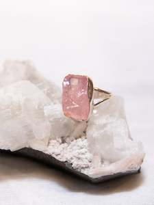 One Off Sterling Silver: Rose Quartz and Sterling Silver Ring