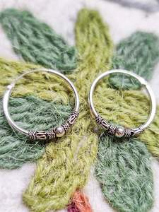 Sterling Silver Small Bali Hoop Earrings