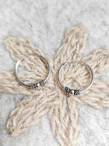 Sterling Silver Small Bali Hoop Earrings