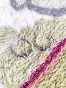 Sterling Silver Small Bali Hoop Earrings