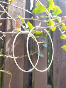 80mm Large Silver Hoop Earrings