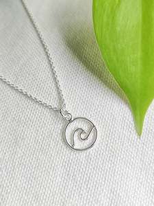 Sterling Silver Wave Necklace