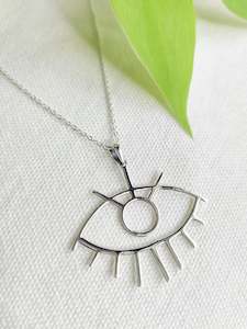 Sterling Silver Large Eye Pendant